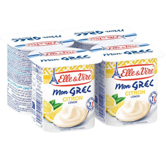 ELLE & VIRE DESSERTS LACTES MON GREC CITRON 4 X 125G