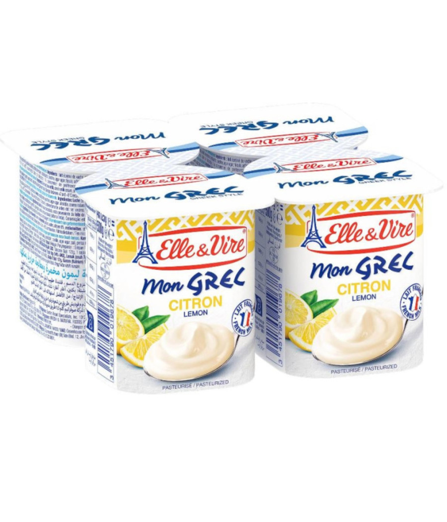 ELLE & VIRE DESSERTS LACTES MON GREC CITRON 4 X 125G