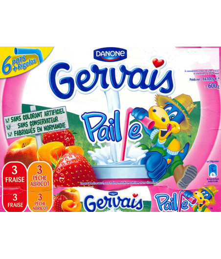 GERVAIS AUX FRUITS 6X90G