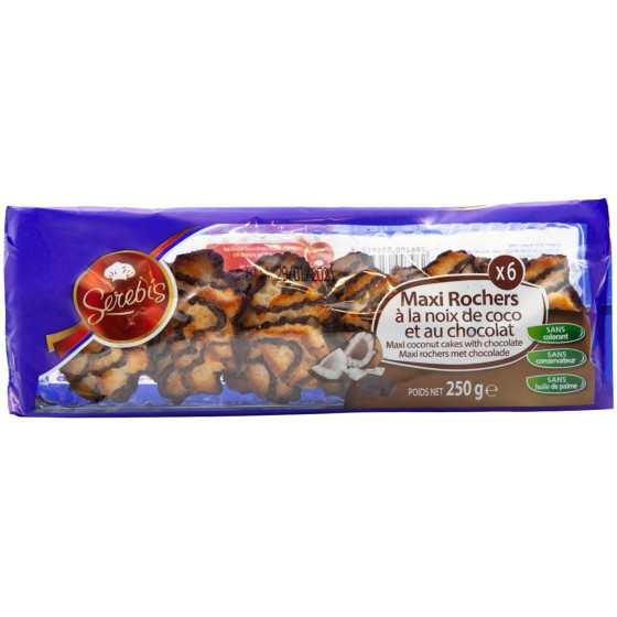 MAXI ROCHERS A LA NOIX DE COCO ET AU CHOCOLAT 250G