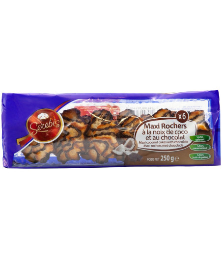 MAXI ROCHERS A LA NOIX DE COCO ET AU CHOCOLAT 250G