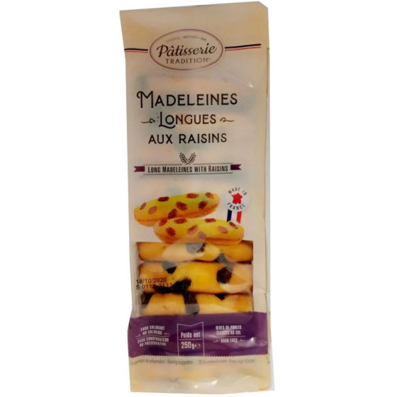 MADELEINES AUX RAISINS 250G