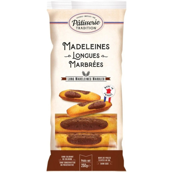MADELEINES LONGUES MARBRE PATISSERIE TRADITION 250G