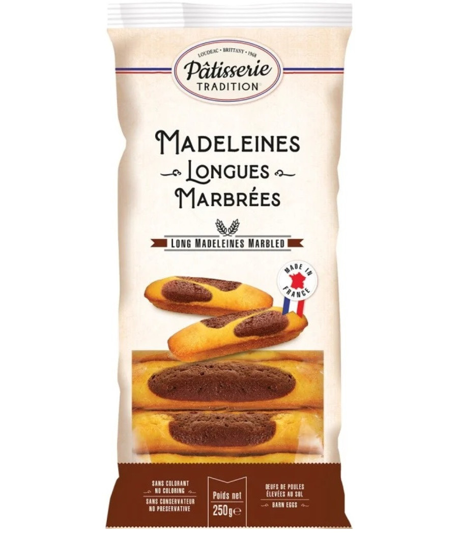 MADELEINES LONGUES MARBRE PATISSERIE TRADITION 250G