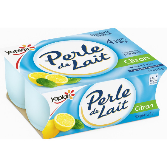 YAOURTS PERLE DE LAIT CITRON YOPLAIT 4X125G