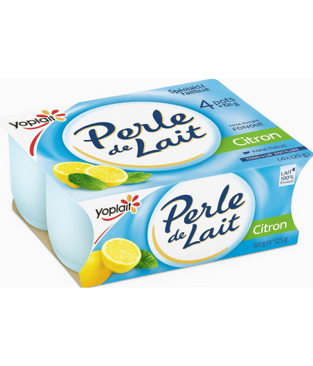 YAOURTS PERLE DE LAIT CITRON YOPLAIT 4X125G