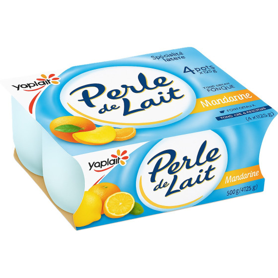 YAOURT PERLE DE LAIT CITRON & MANDARINE 125G