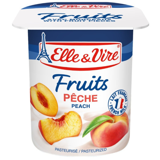 ELLE & VIRE DESSERTS LACTES FRUITS PECHE 4 X 125G