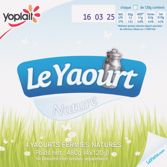YAOURTS NATURE YOPLAIT 4X125G
