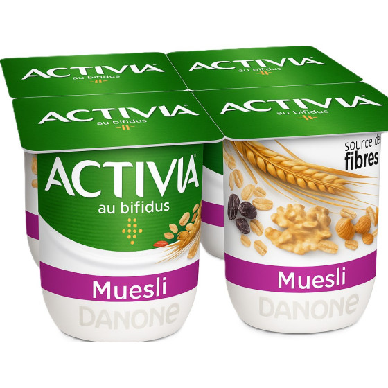 YAOURT AU BIFIDUS MUESLI SOURCE DE FIBRES ACTIVIA 125G