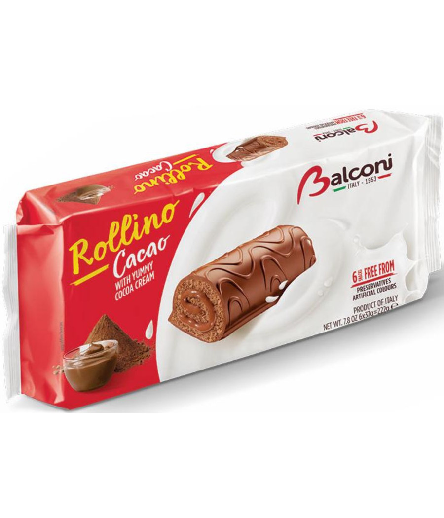 GATEAU ROLLINO CACAO BALCONI 222G
