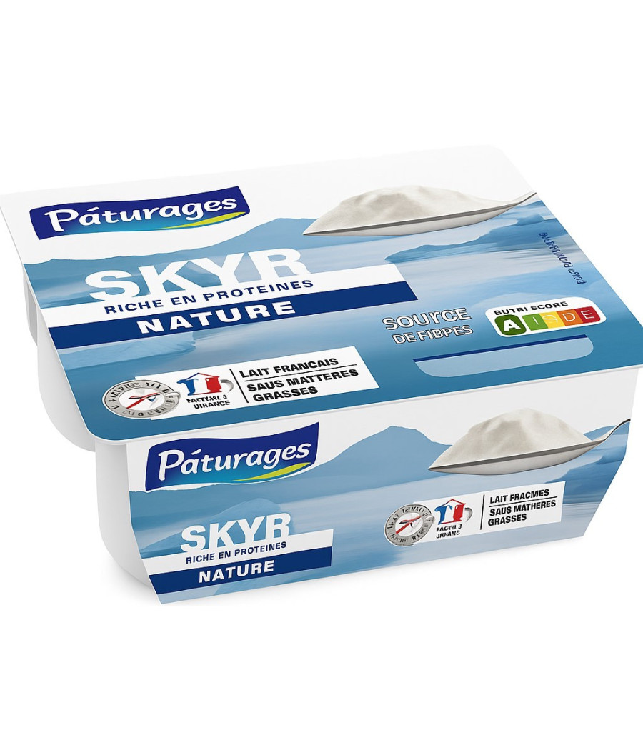 SKYR NATURE RICHE EN PROTEINES PATURAGES 4X100G