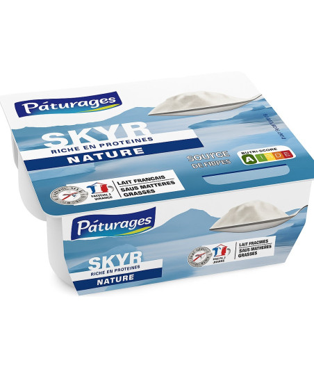 SKYR NATURE RICHE EN PROTEINES PATURAGES 4X100G