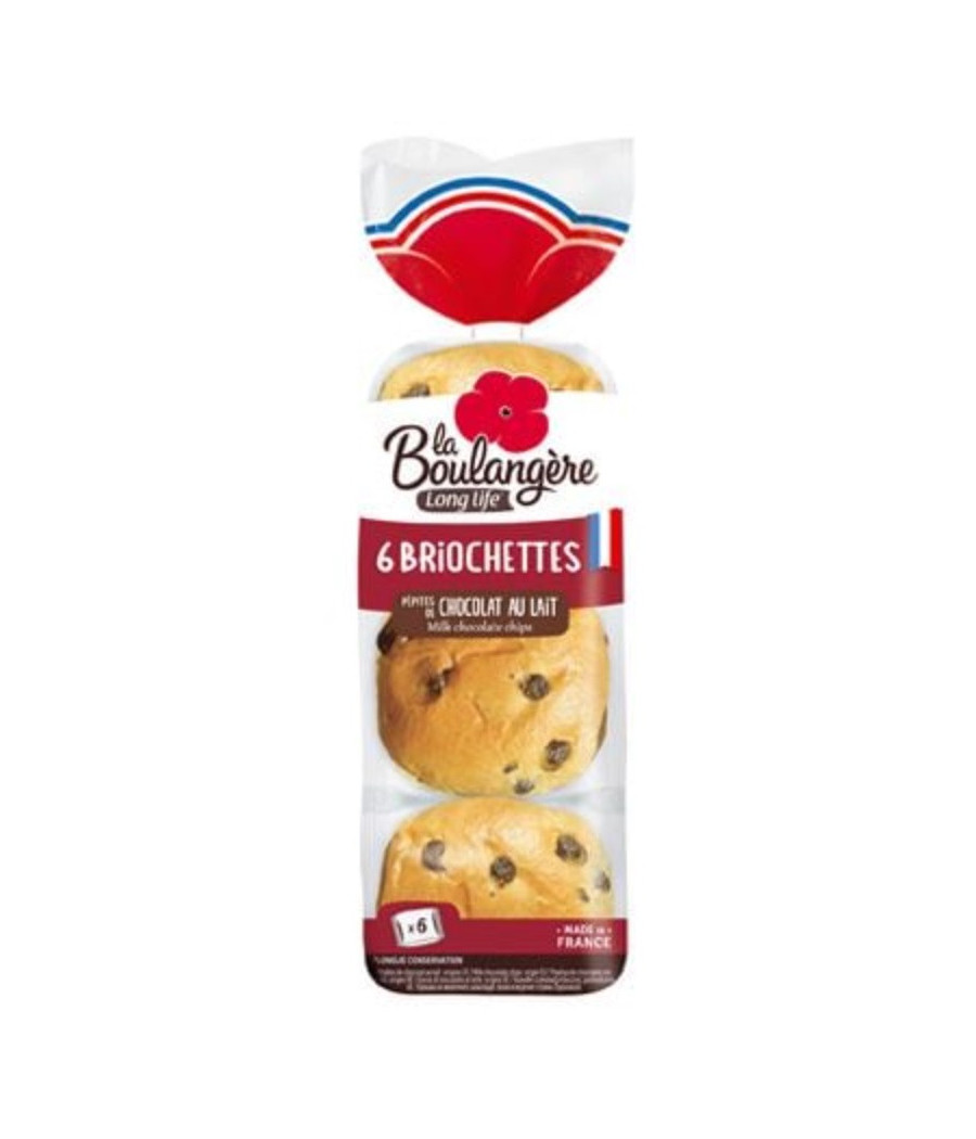 BRIOCHETTES AUX PETITS CARRES DE CHOCOLAT 210 G