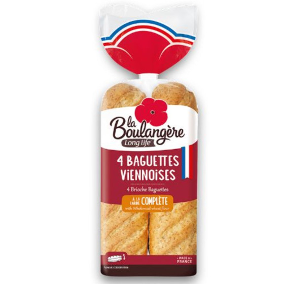4 BAGUETTES VIENNOISESCOMPLETE  340 G