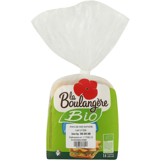 PAIN DE MIE NATURE BIO LA BOULANGERE 500G