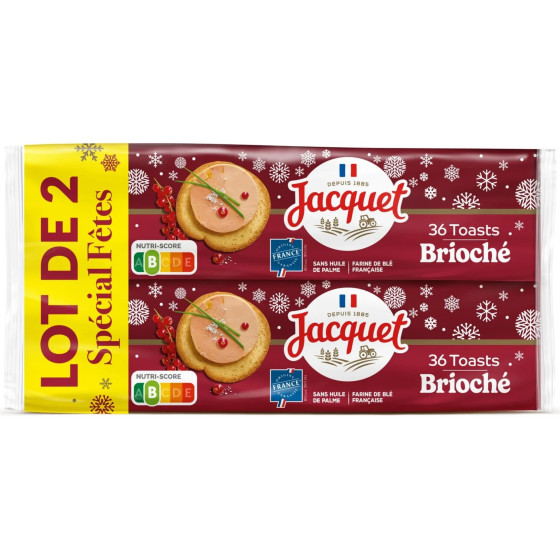TOASTS BRIOCHES POUR FOIE GRAS JACQUET 500G
