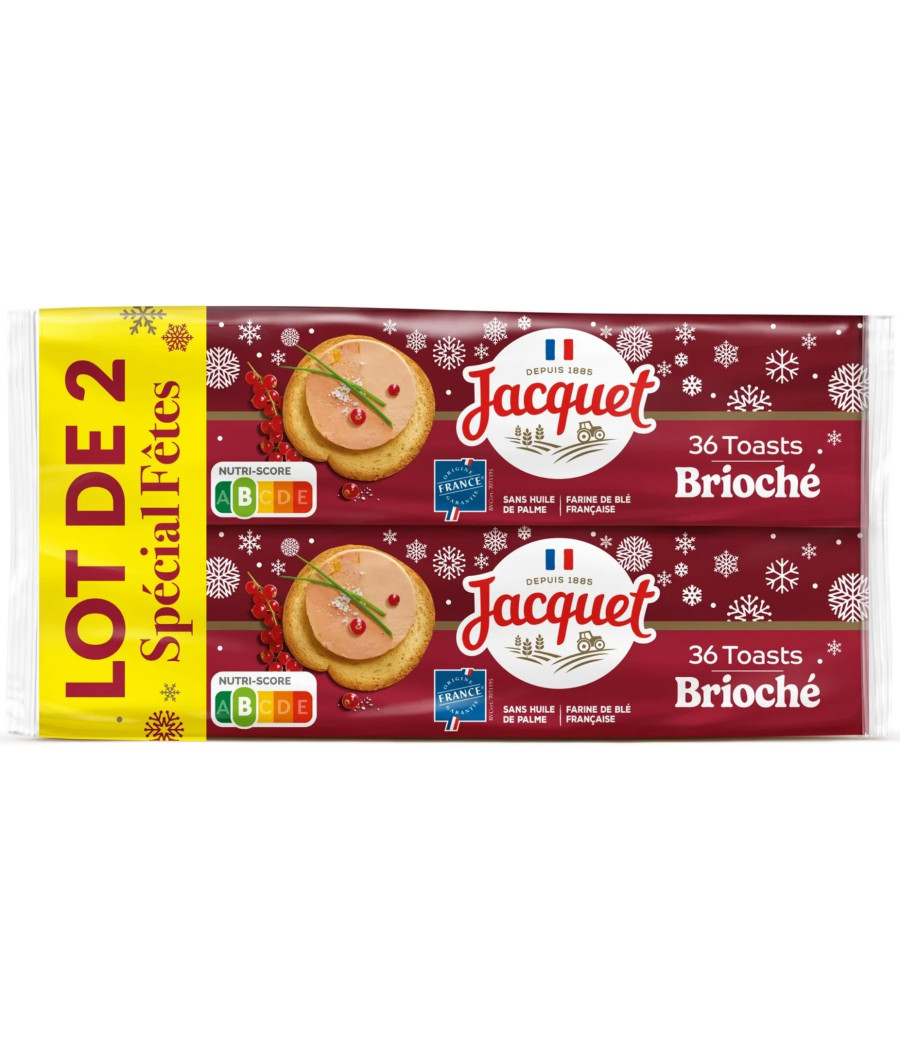 TOASTS BRIOCHES POUR FOIE GRAS JACQUET 500G