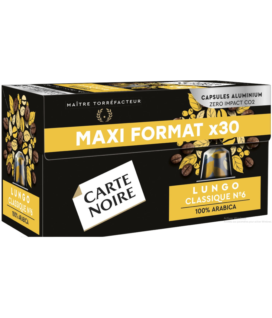 CAFE LUNGO CLASSIQUE CARTE NOIRE N°6