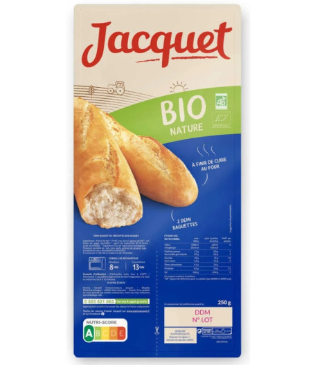 PETITE FOURNEE BIO 2 DEMI-BAGUETTES NATURE 250G