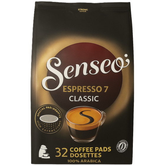 CAFE EXPRESSO 7 CLASSIC SENSEO 32 COFFEE PADS DOSETTES 250G