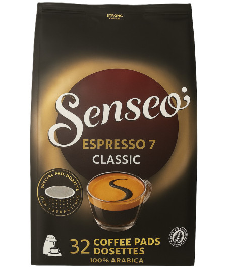 CAFE EXPRESSO 7 CLASSIC SENSEO 32 COFFEE PADS DOSETTES 250G