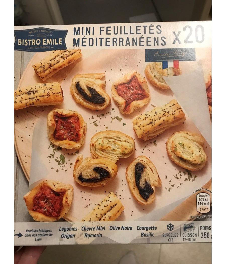 MINI FEUILLETES MEDITERRANEENS BISTROT EMILLE 250G