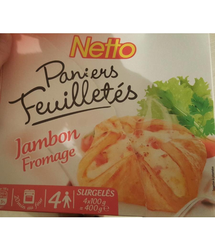 PANIERS FEUILLETES JAMBON ET EMMENTAL NETTO  400G