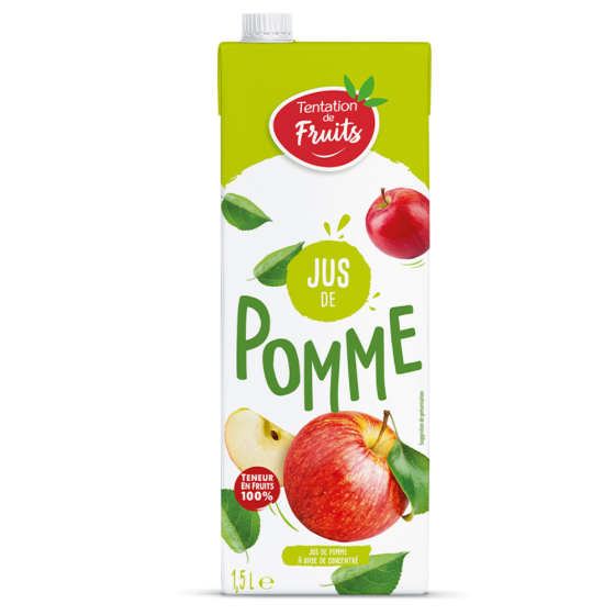 JUS DE POMME TENTATION DE FRUITS 1,5L