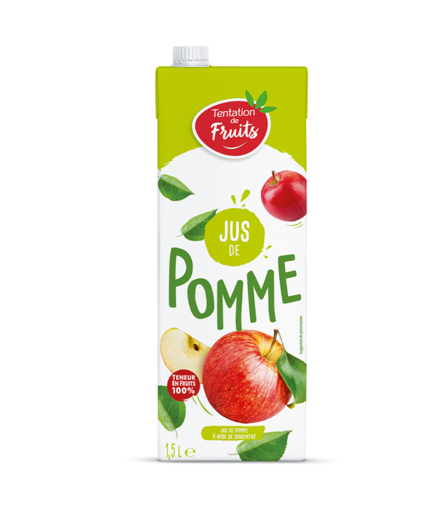 JUS DE POMME TENTATION DE FRUITS 1,5L