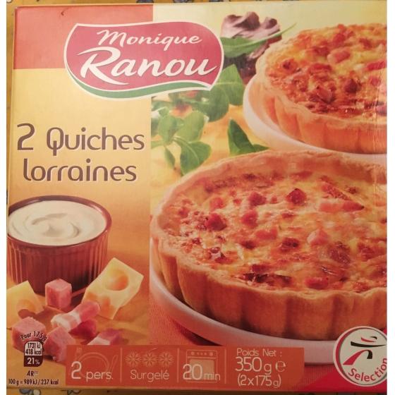QUICHES LORRAINES MONIQUE RANOU X2 350G