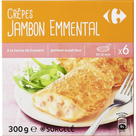 CREPES JAMBON EMMENTAL X6 CARREFOUR 300G
