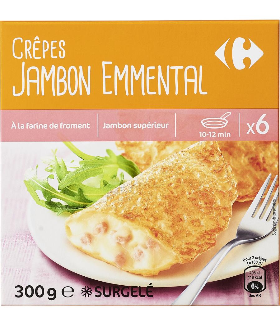 CREPES JAMBON EMMENTAL X6 CARREFOUR 300G
