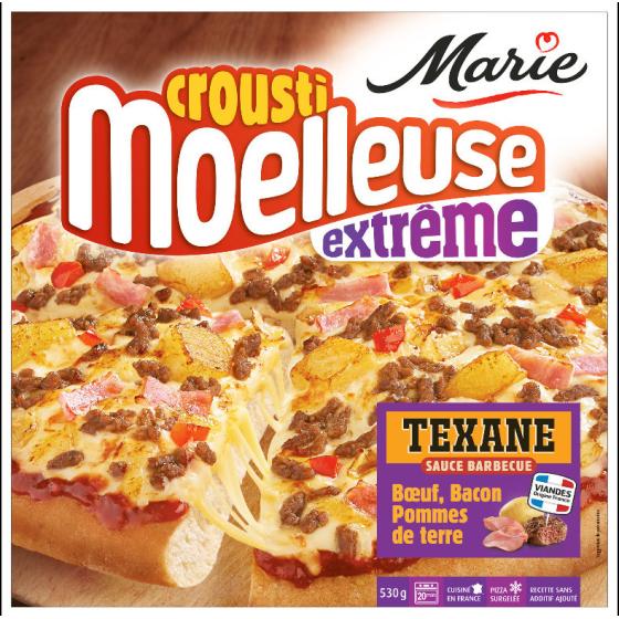 PIZZA CROUSTI MOELLEUSE EXTREME TEXANE MARIE 530G