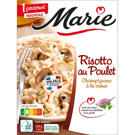 RISOTTO AU POULET ET AU CHAMPIGNONS A LA CREME MARIE 300G