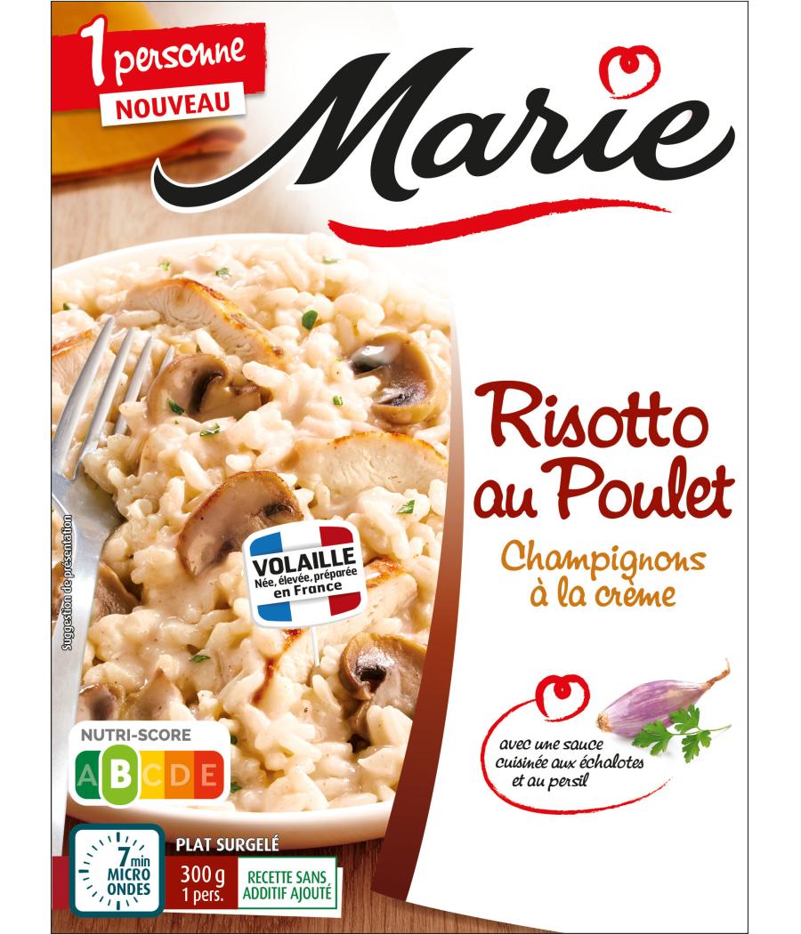RISOTTO AU POULET ET AU CHAMPIGNONS A LA CREME MARIE 300G