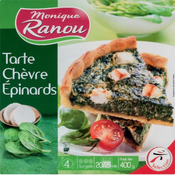 TARTE CHEVRE EPINARDS MONIQUE RANOU 400G