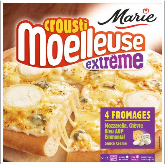 PIZZA CROUSTI MOELLEUSE  4 FROMAGES MARIE 510G