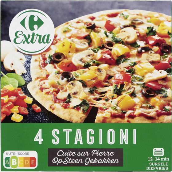 PIZZA 4 STAGIONI CUITE SUR PIERRE CARREFOUR 400G