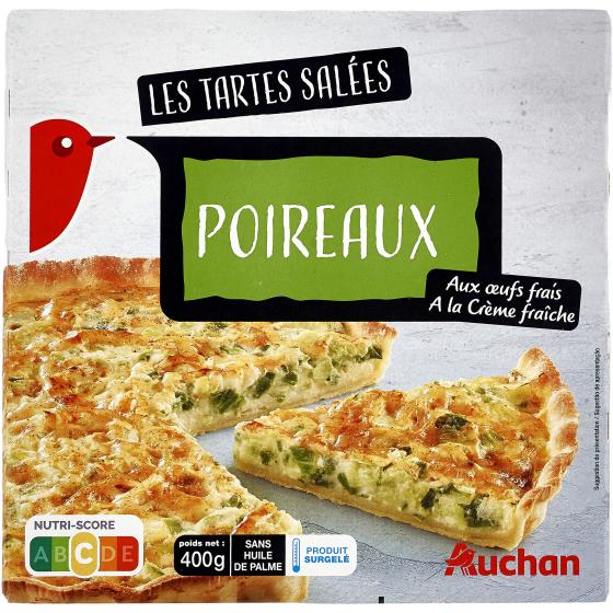 TARTE AUX POIREAUX AUCHAN 400G