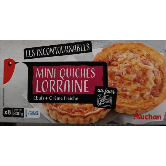 MINI QUICHES LORRAINE AUCHAN 8X100G