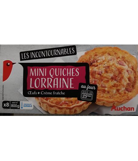 MINI QUICHES LORRAINE AUCHAN 8X100G