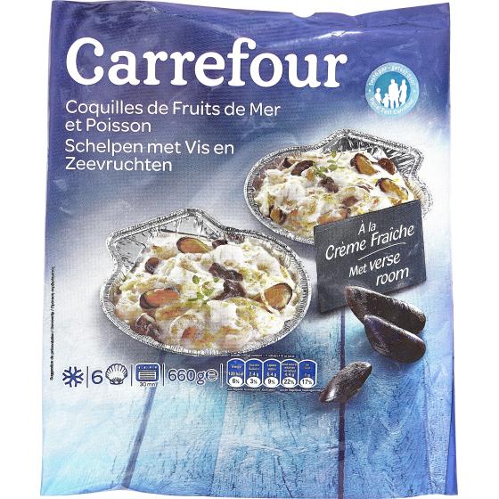 COQUILLES DE POISSON & FRUITS DE MER CARREFOUR 660G