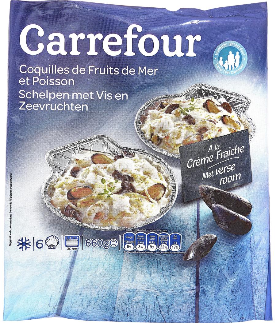 COQUILLES DE POISSON & FRUITS DE MER CARREFOUR 660G