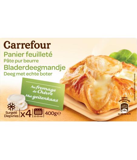 PANIERS FEUILLETES FROMAGE DE CHEVRE CARREFOUR 400G