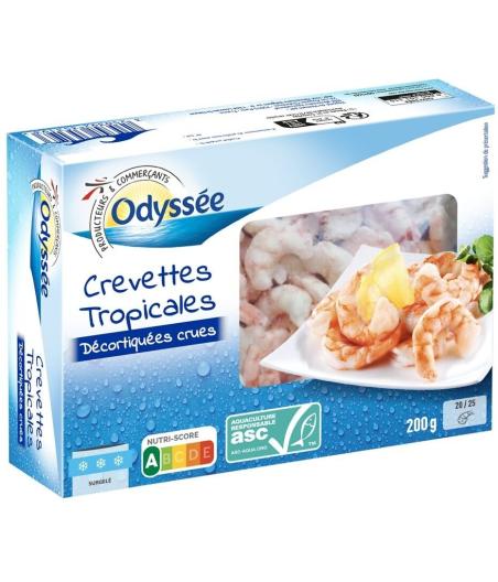 CREVETTES TROPICALES DECORTIQUEES ODYSSEE 200G