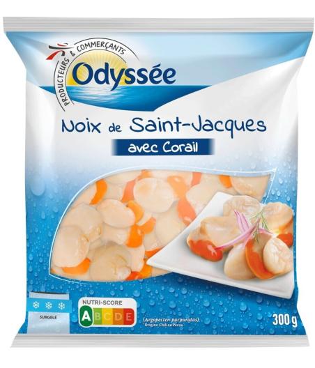 NOIX DE SAINT JACQUES AVEC CORAIL ODYSSEE 300G