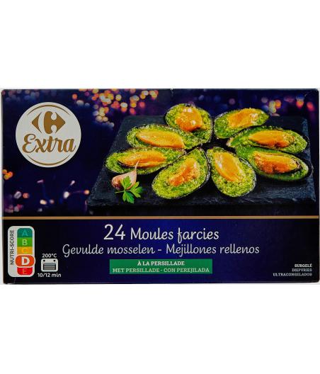 24 MOULES FARCIES A LA PERSILLADE CARREFOUR 250G