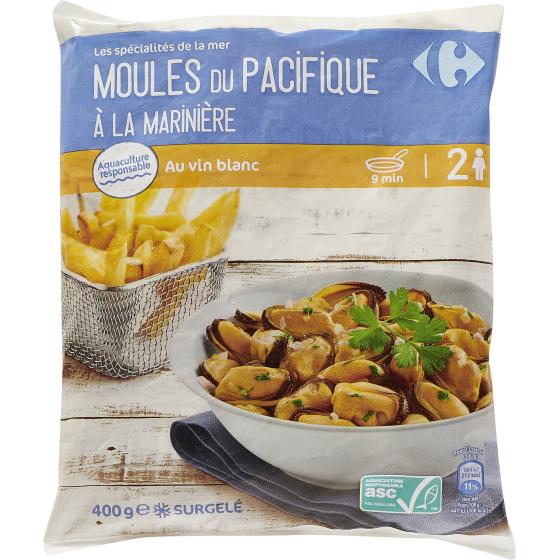 MOULES DU PACIFIQUE A LA MARINIERE CARREFOUR 400G