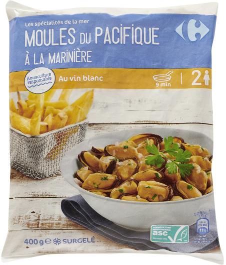 MOULES DU PACIFIQUE A LA MARINIERE CARREFOUR 400G